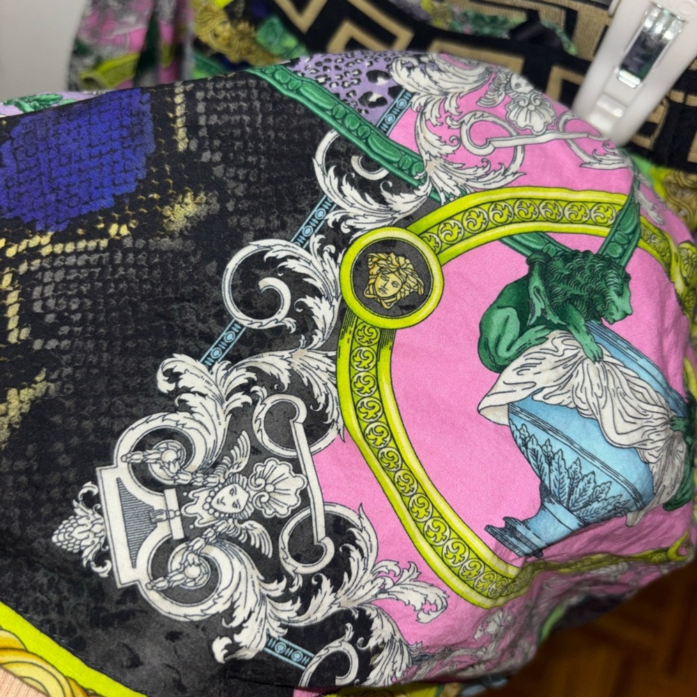 Versace Multicolor Patterned Skirt with Black and Gold Accents - Picture 5 of 5